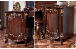 Туалетный столик с зеркалом Элиза Люкс (орех)